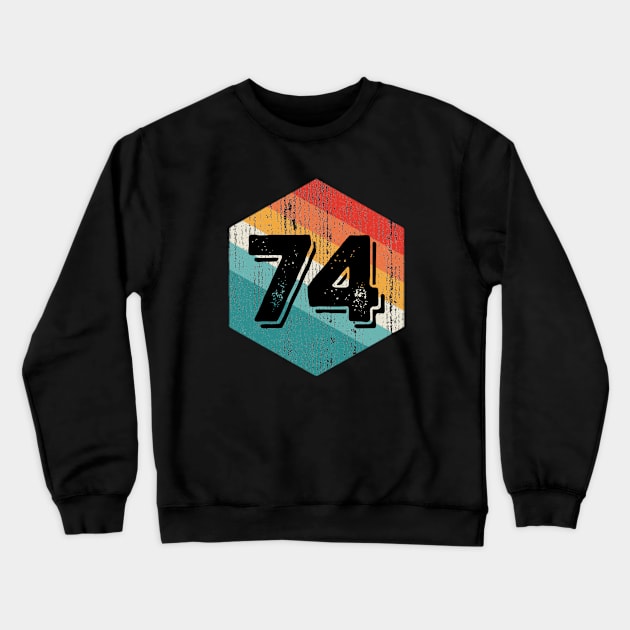 Vintage 1974 Retro Legendary, Birthday Crewneck Sweatshirt by thexsurgent